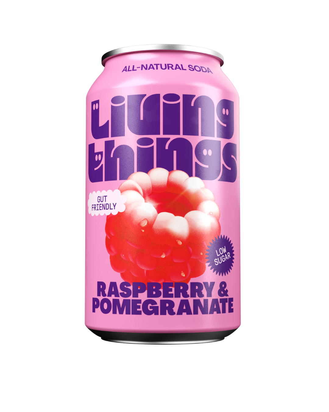 living things - soda z probiotiki, malina&granatno jabolko 330ml