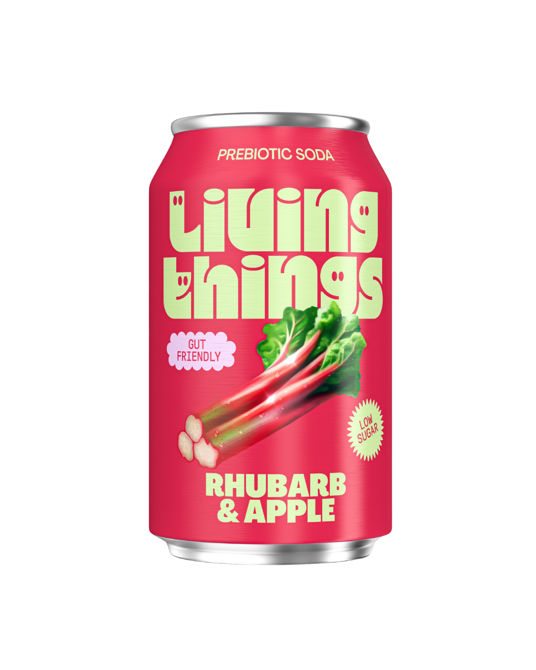 living things - soda z probiotiki, rabarbara&jabolko, 330ml